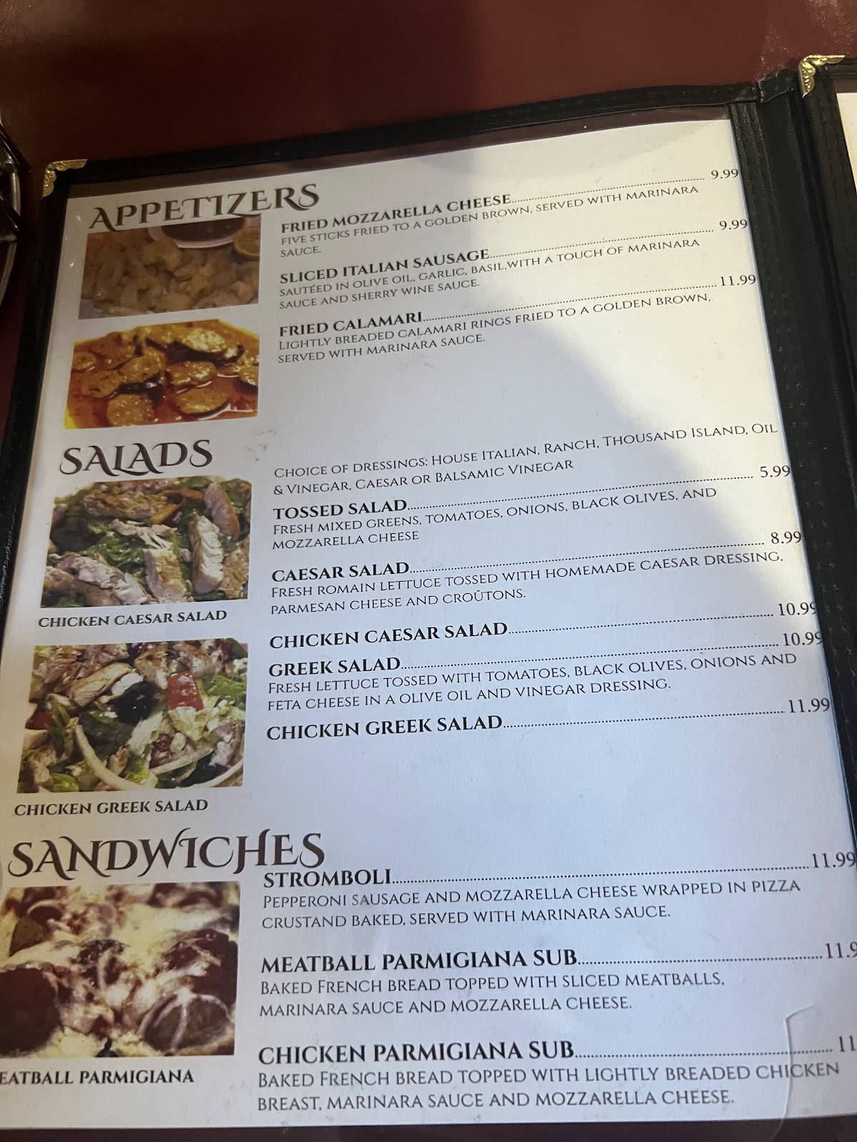 Luigi's Italian Restaurant меню