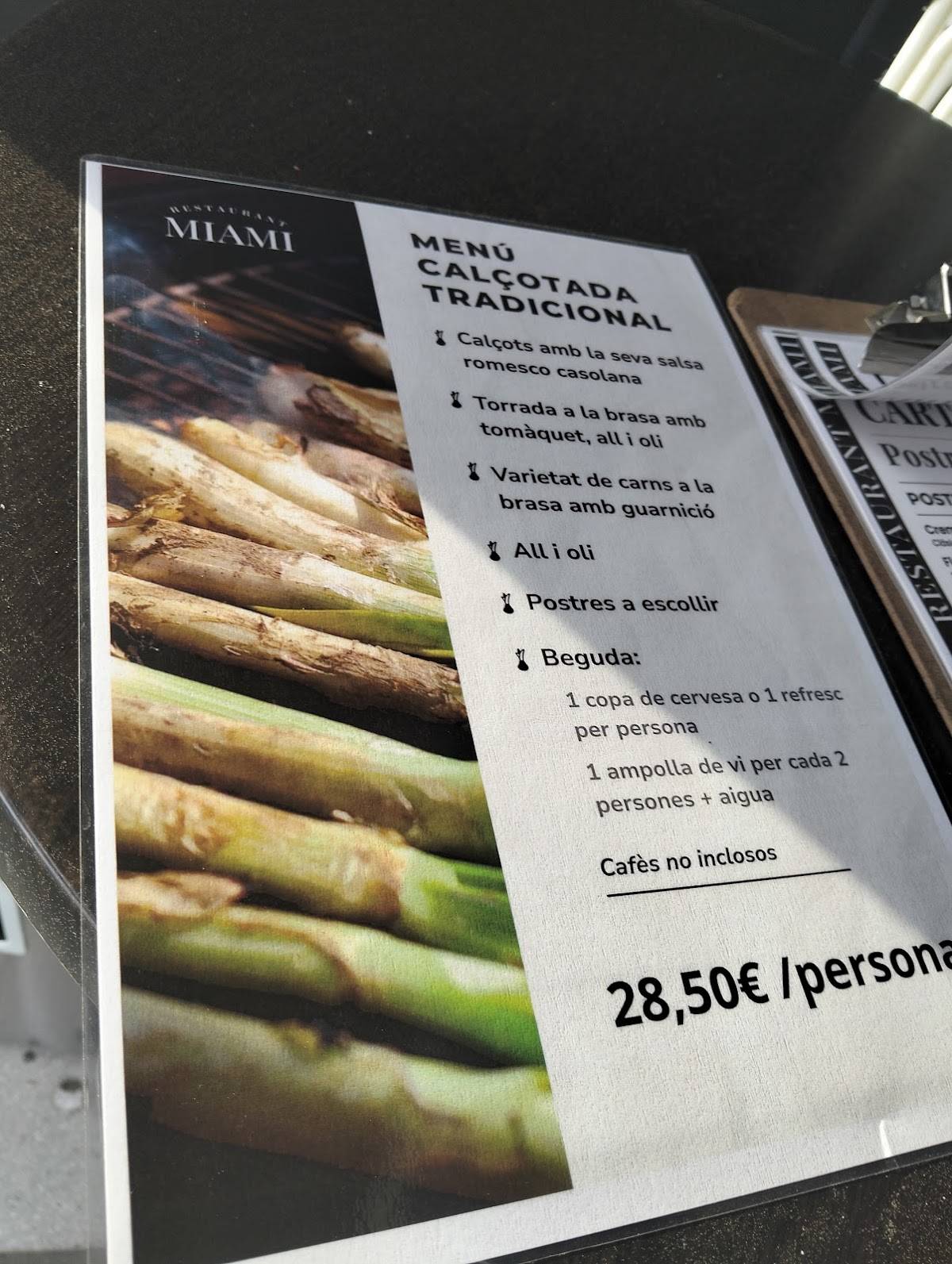MIAMI - Bar y Restaurante меню