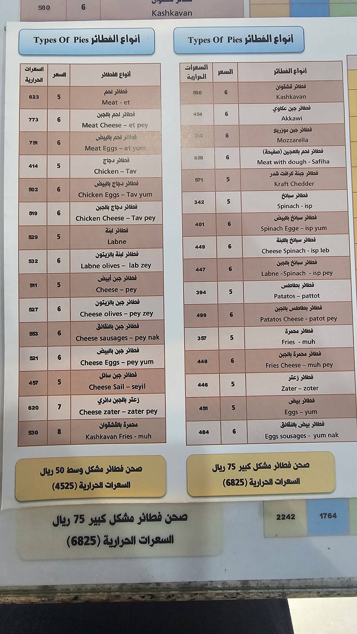 Madina Rastaurant меню