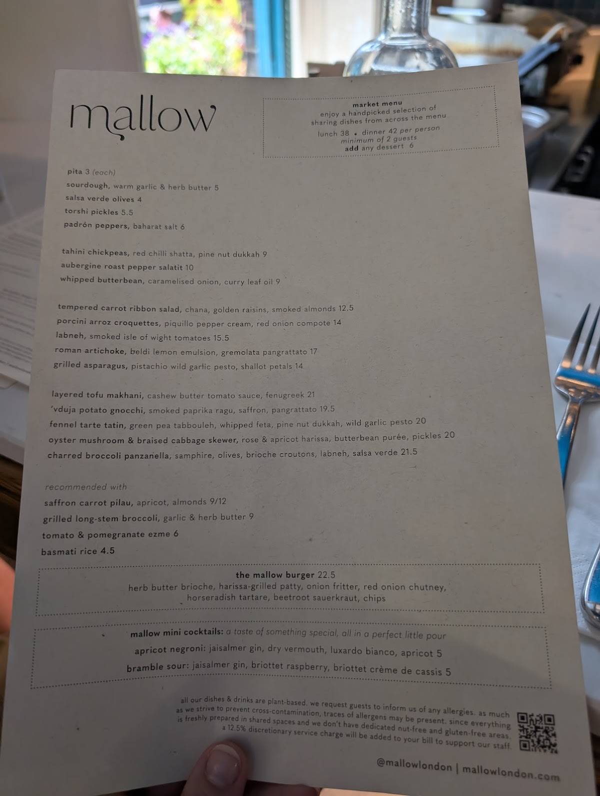 Mallow Borough Market меню