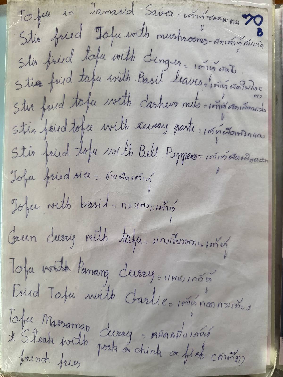 Mama Oye меню