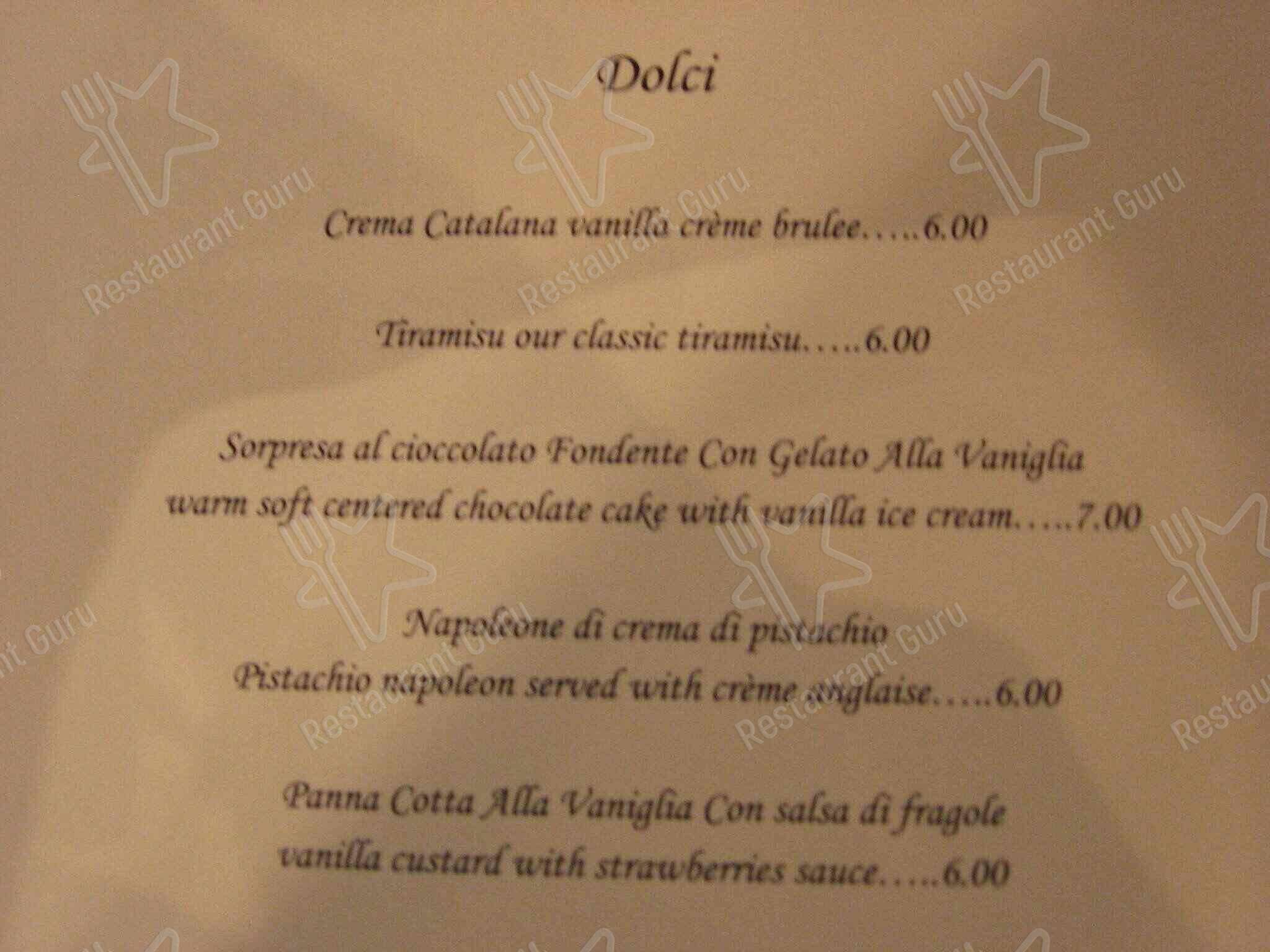 Mangia Bistro меню