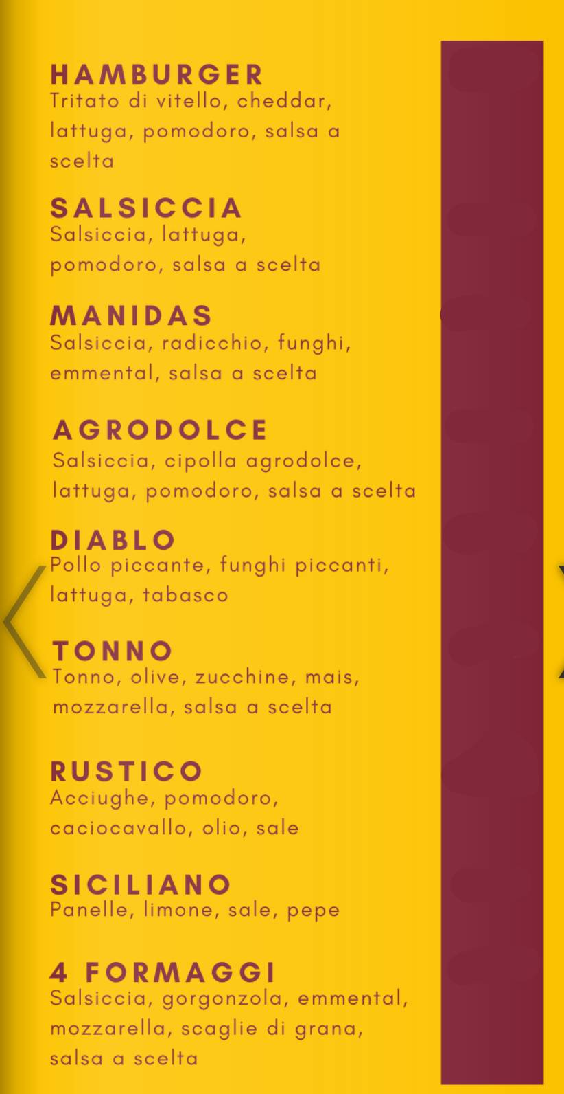 Manidas Pizzeria & Barbecue меню