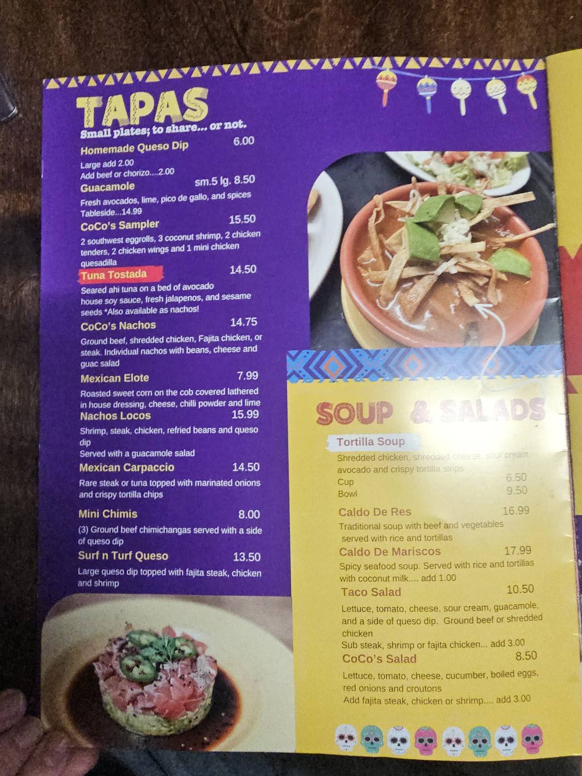 CoCo's Mexican Grill меню