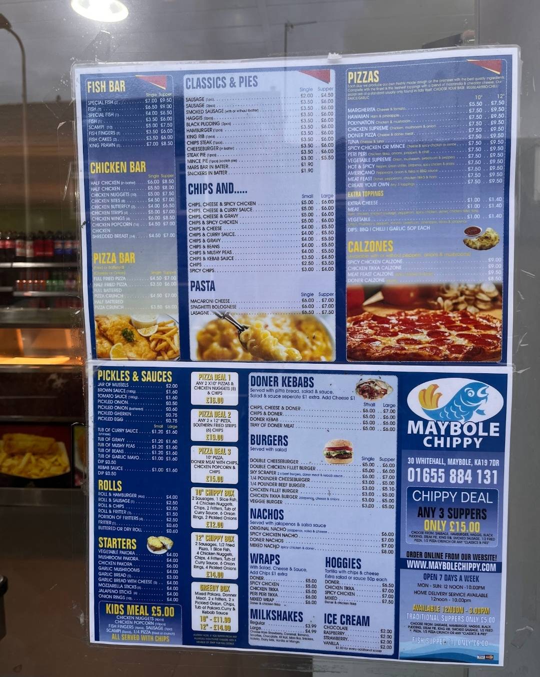 Maybole Chippy меню