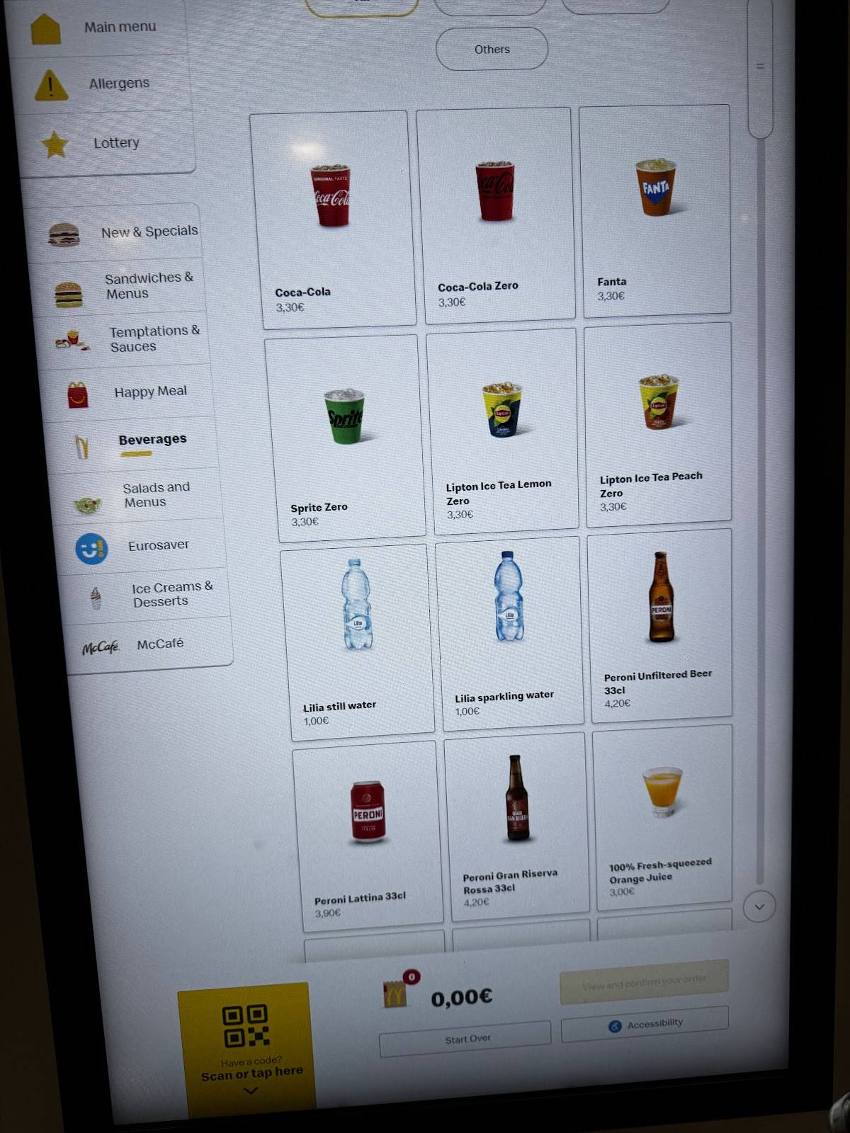 McDonald's Dragona меню