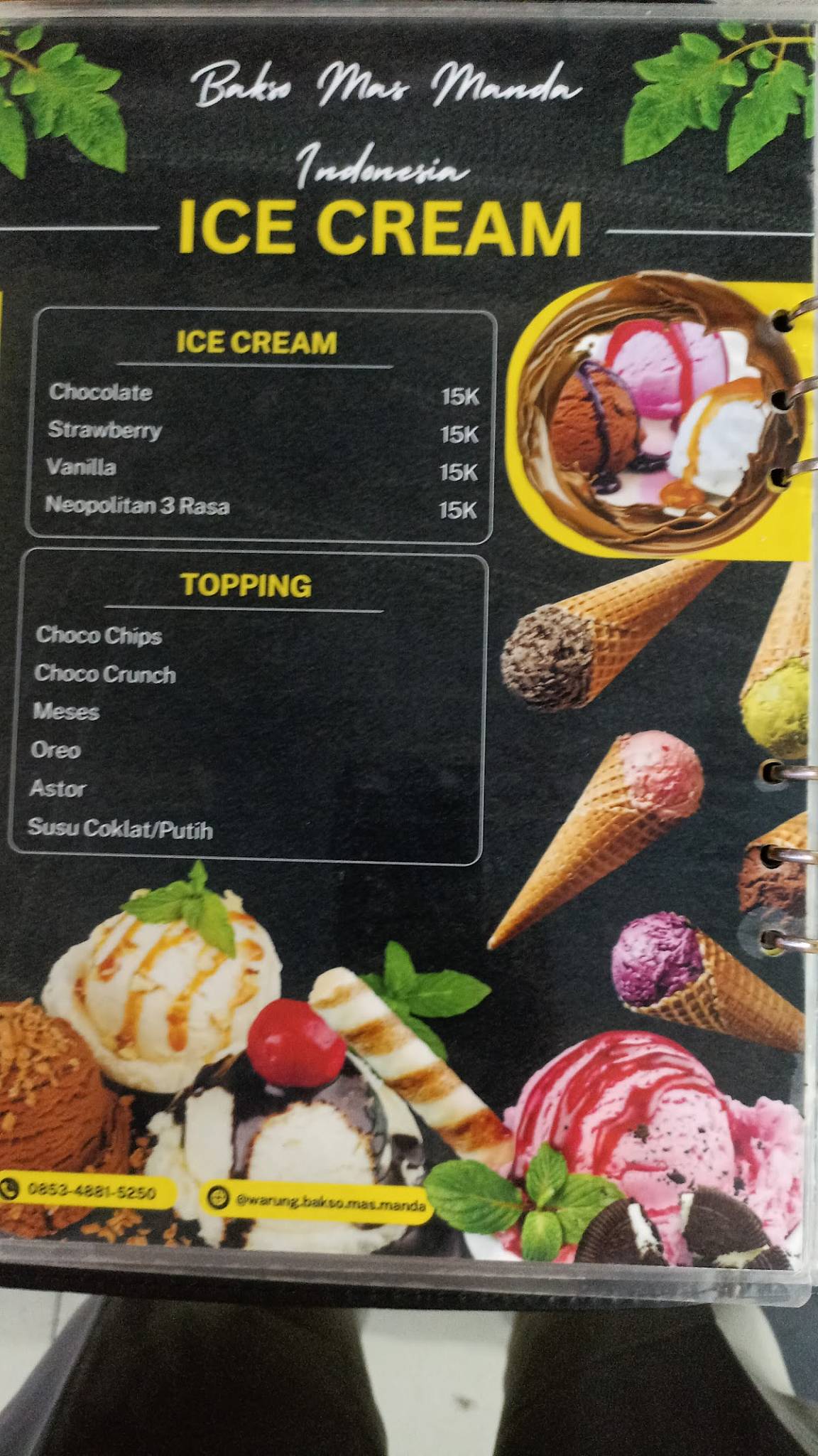 BAKSO MAS MANDA RINGROAD меню