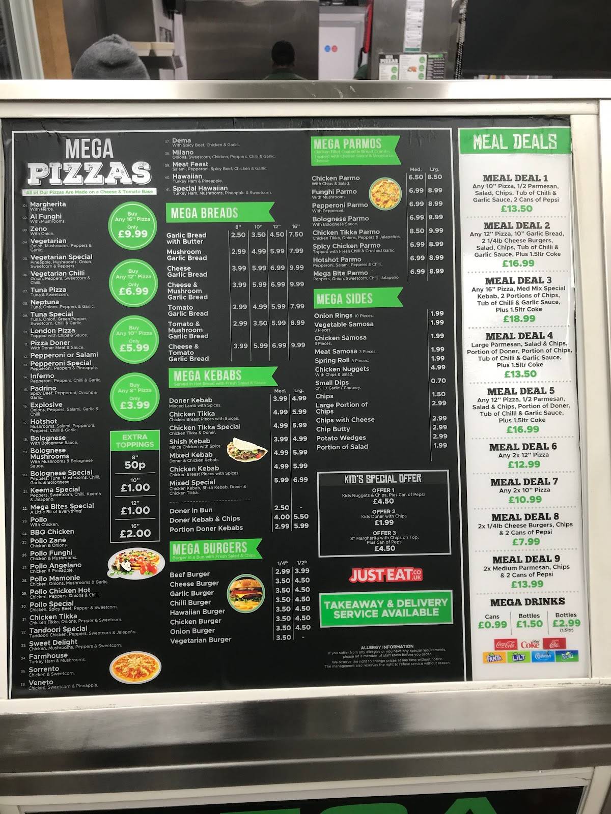 Mega Bites меню