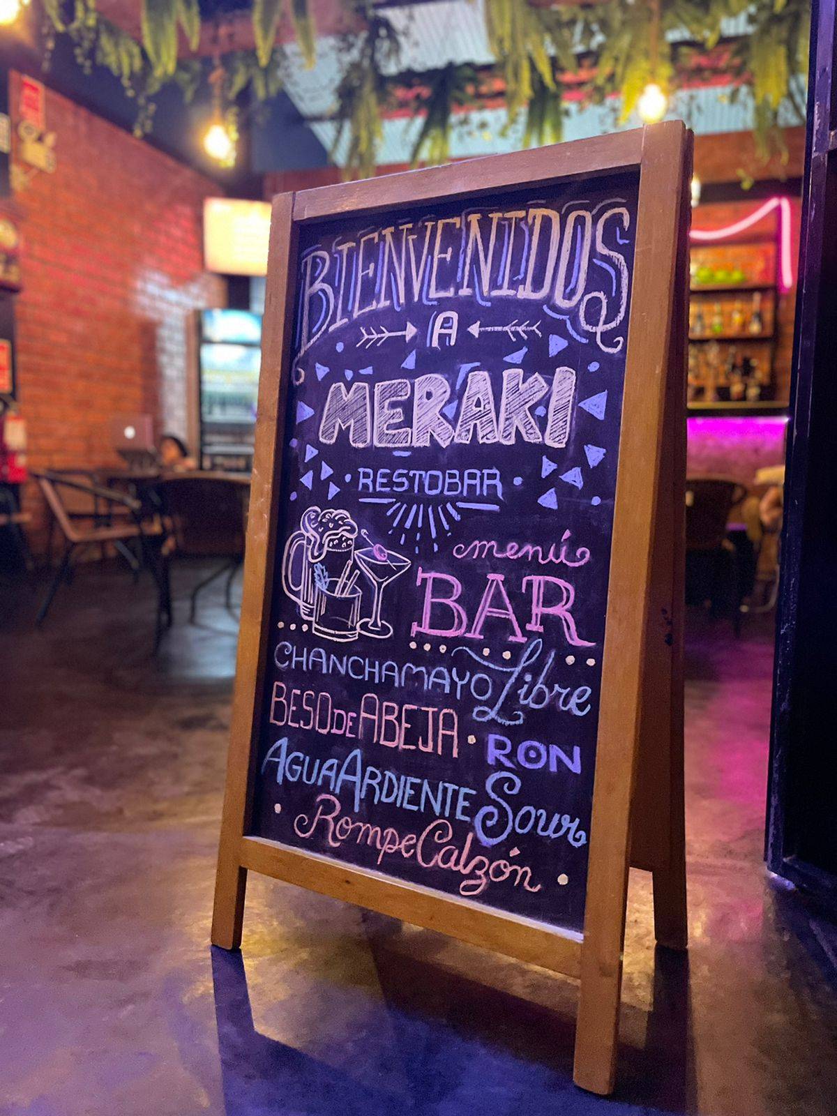 Meraki restobar меню