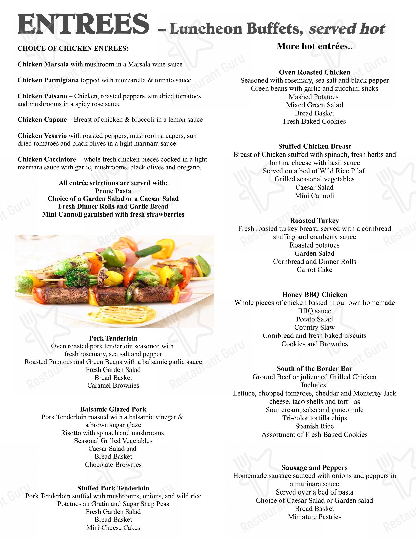 Merone's Catering в Даллсе - Меню