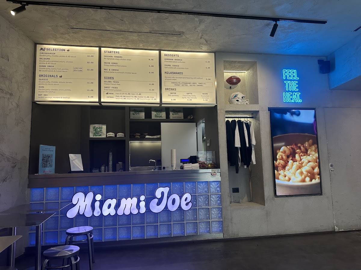 Miami Joe меню