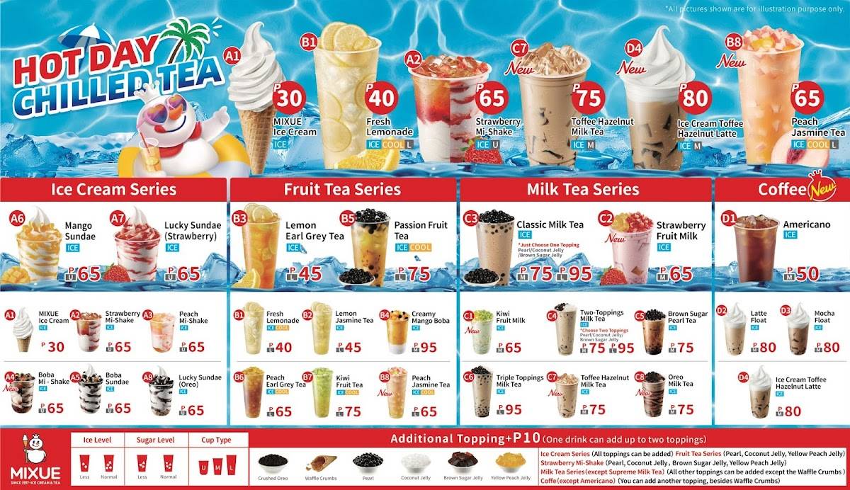 Mixue Ice Cream & Tea - Waltermart Zambales меню