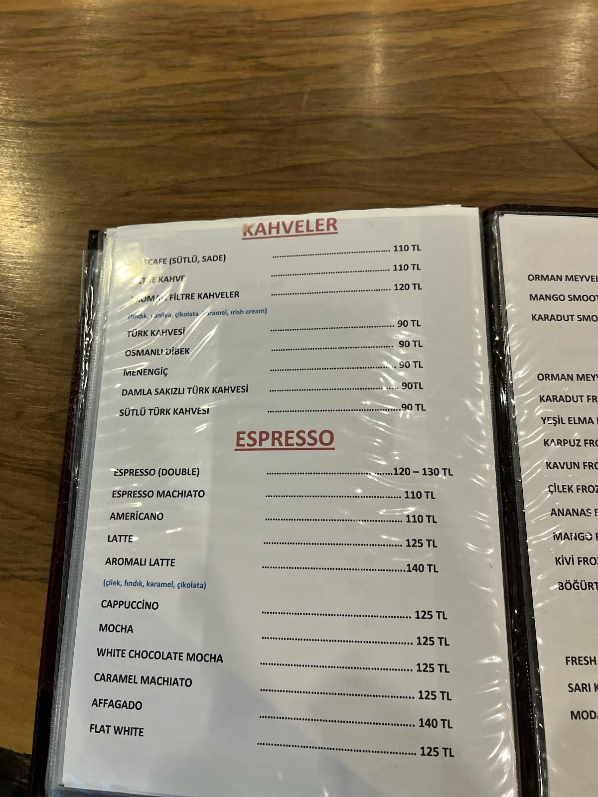 Moda Bakery меню