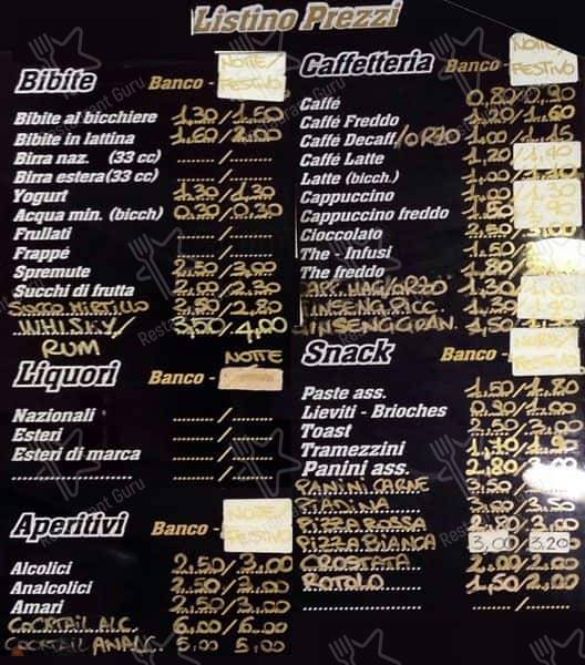 Monte Gennaro Caffè меню