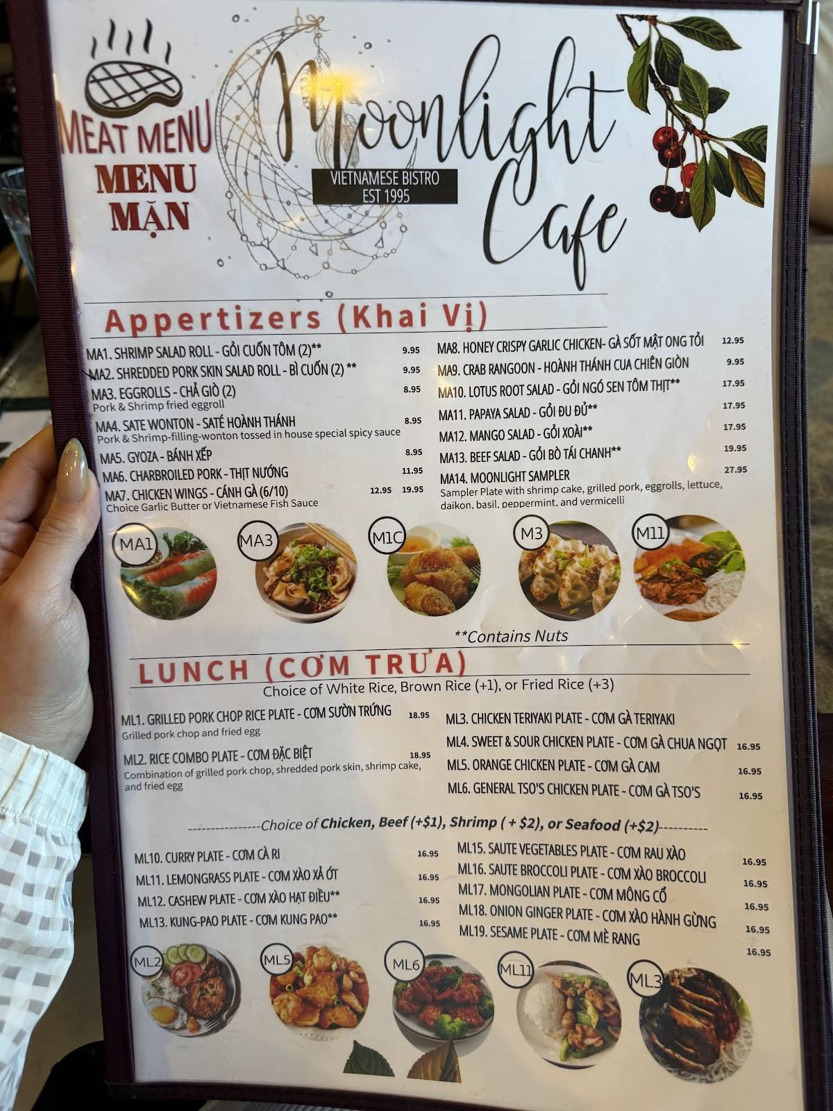 Moonlight Cafe меню