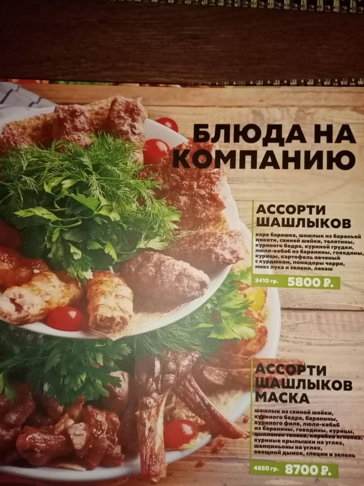 Маска меню