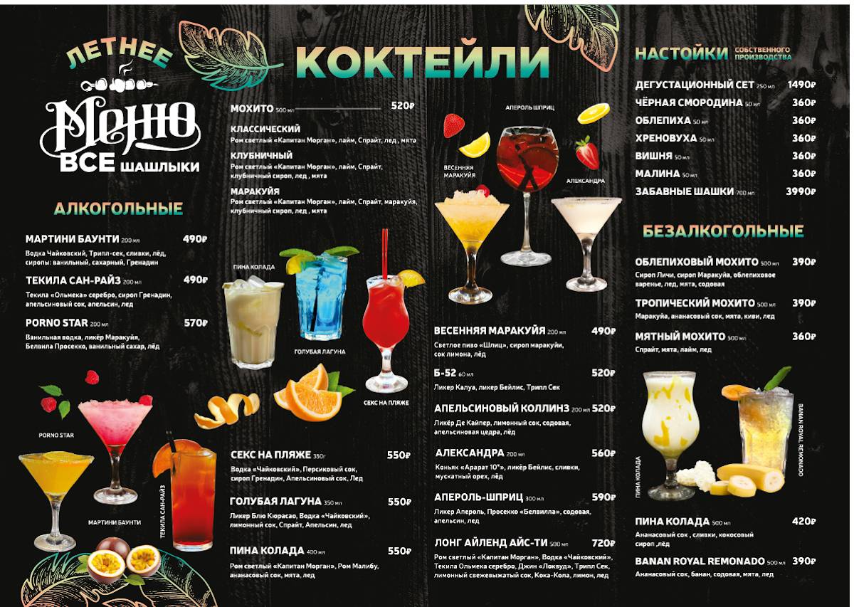Все шашлыки меню