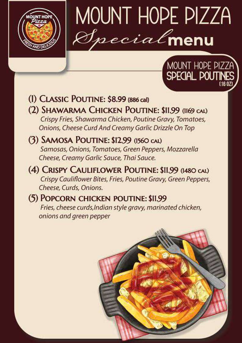 Mount Hope Pizza & Wings меню