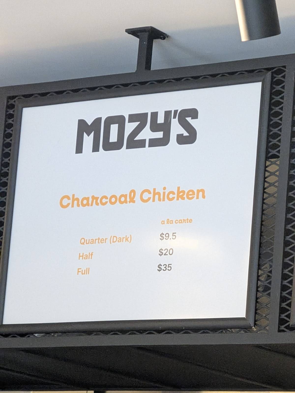 Mozy's меню
