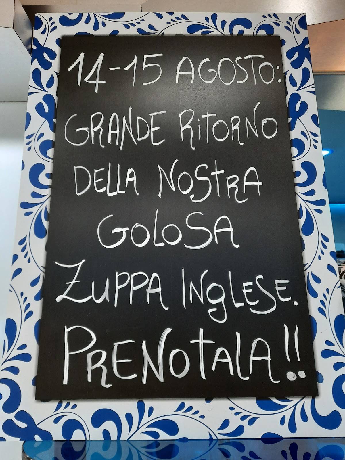 Mulino Snc Gelateria меню