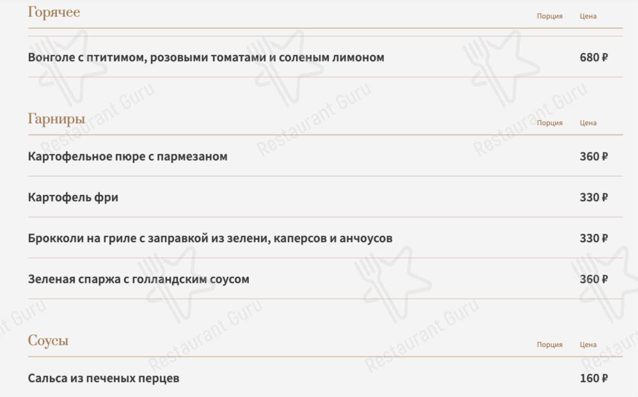 Меню для посетителей ресторана My Big Love Wine Bar + Shop