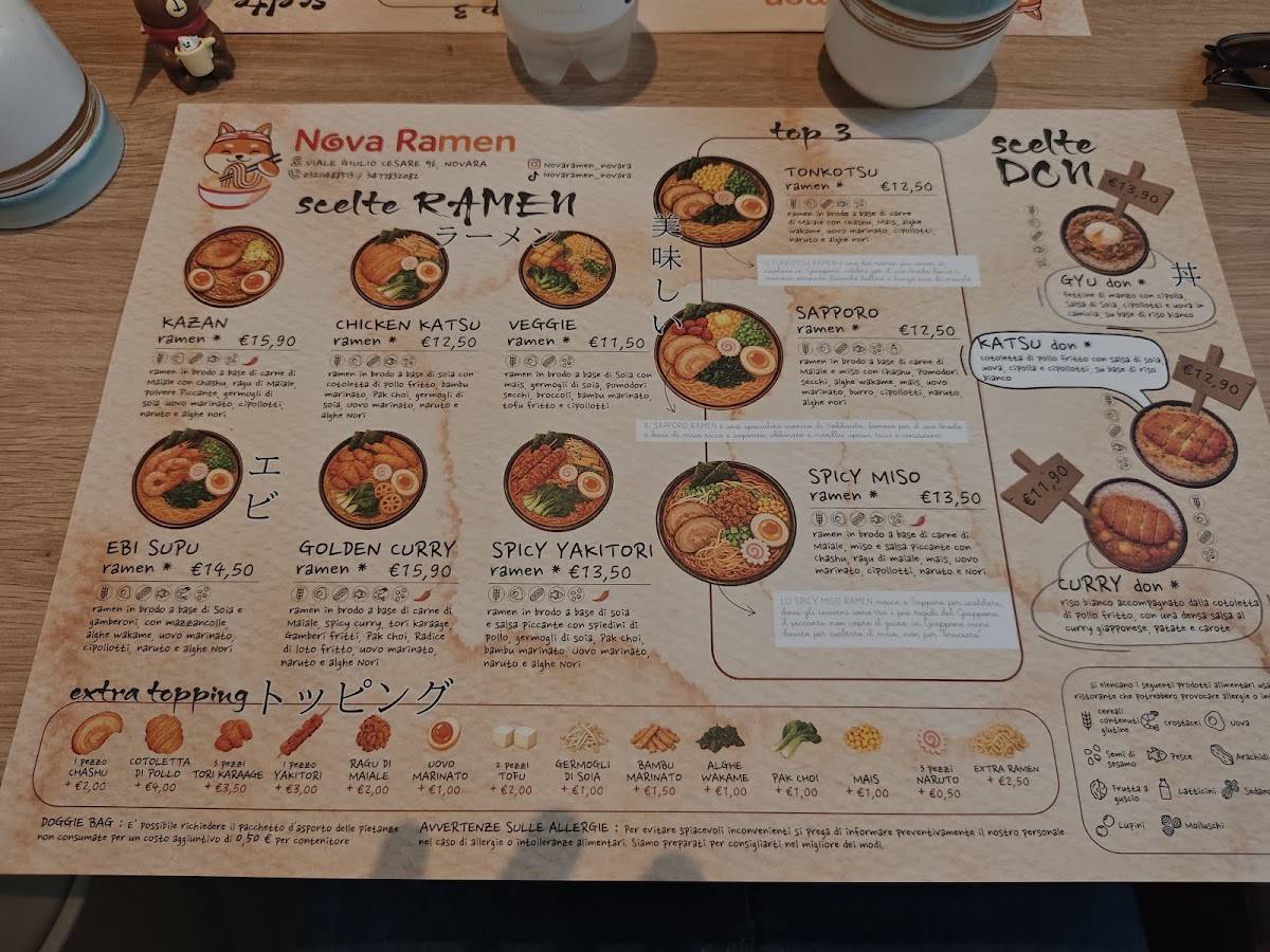 NOVA RAMEN меню