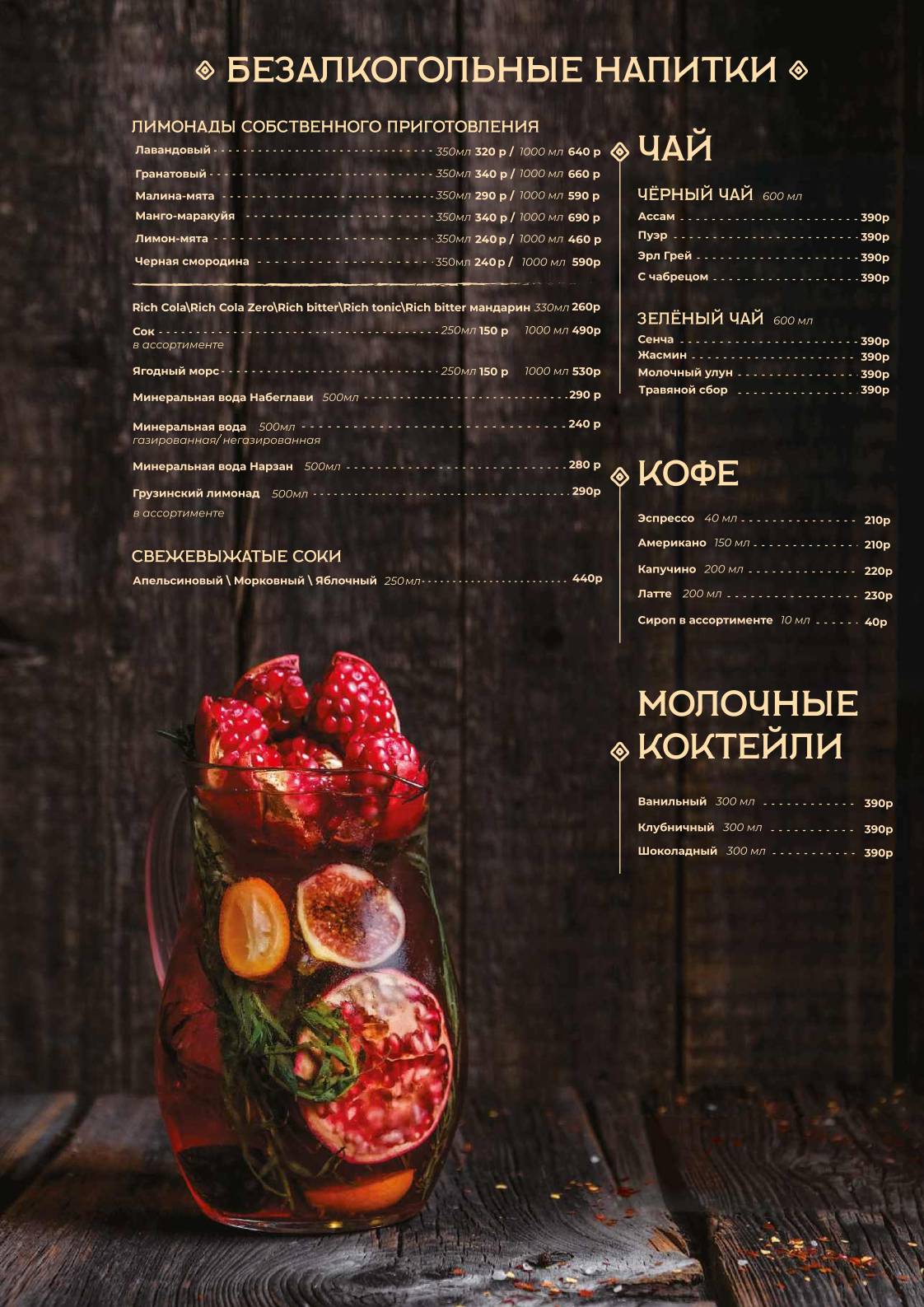 Нани Джорджовани меню