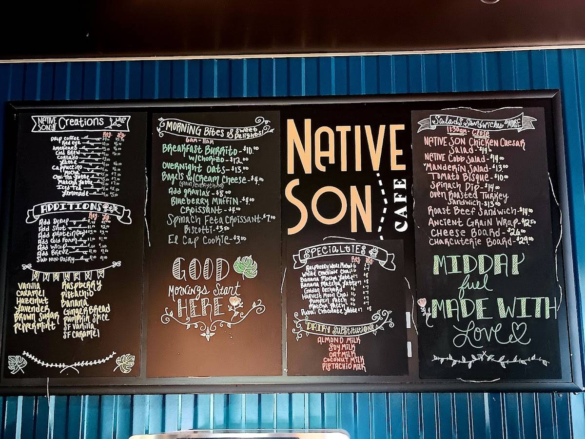 Native Son меню