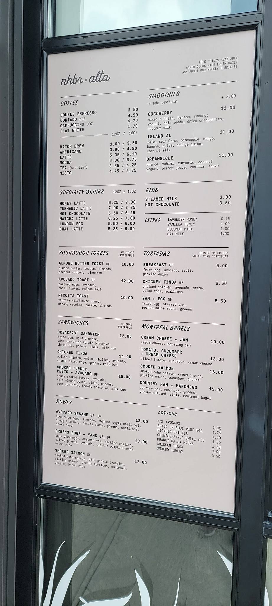 Neighbour Coffee - Altadore меню