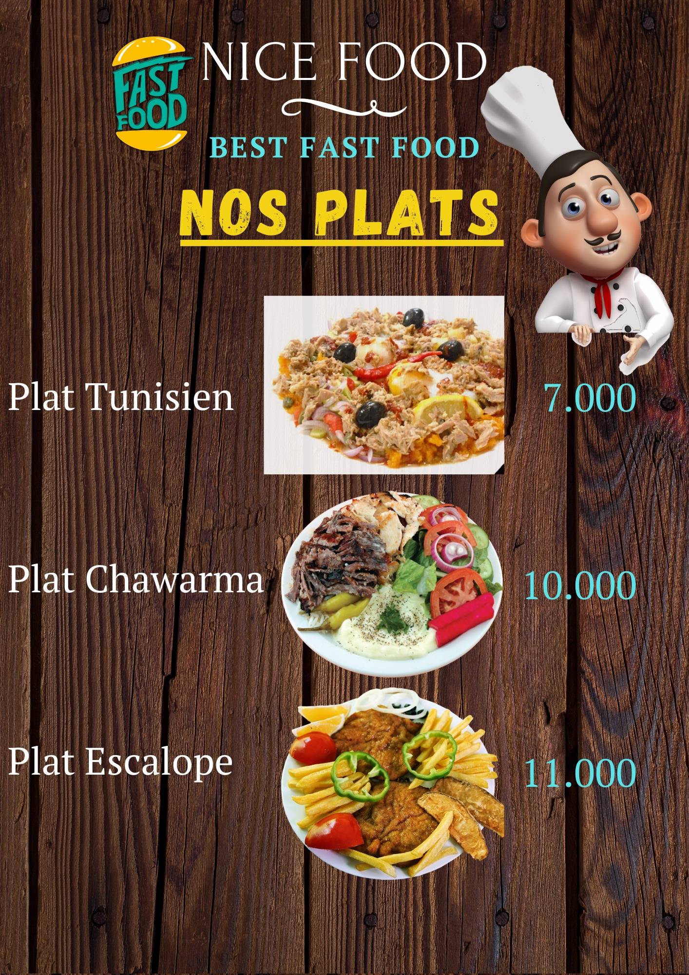 Nice Food sousse меню