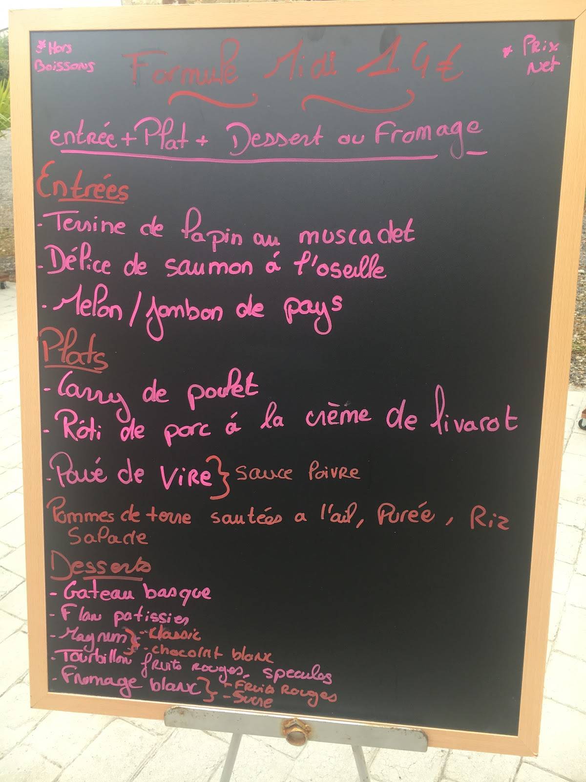 Ô Resto меню