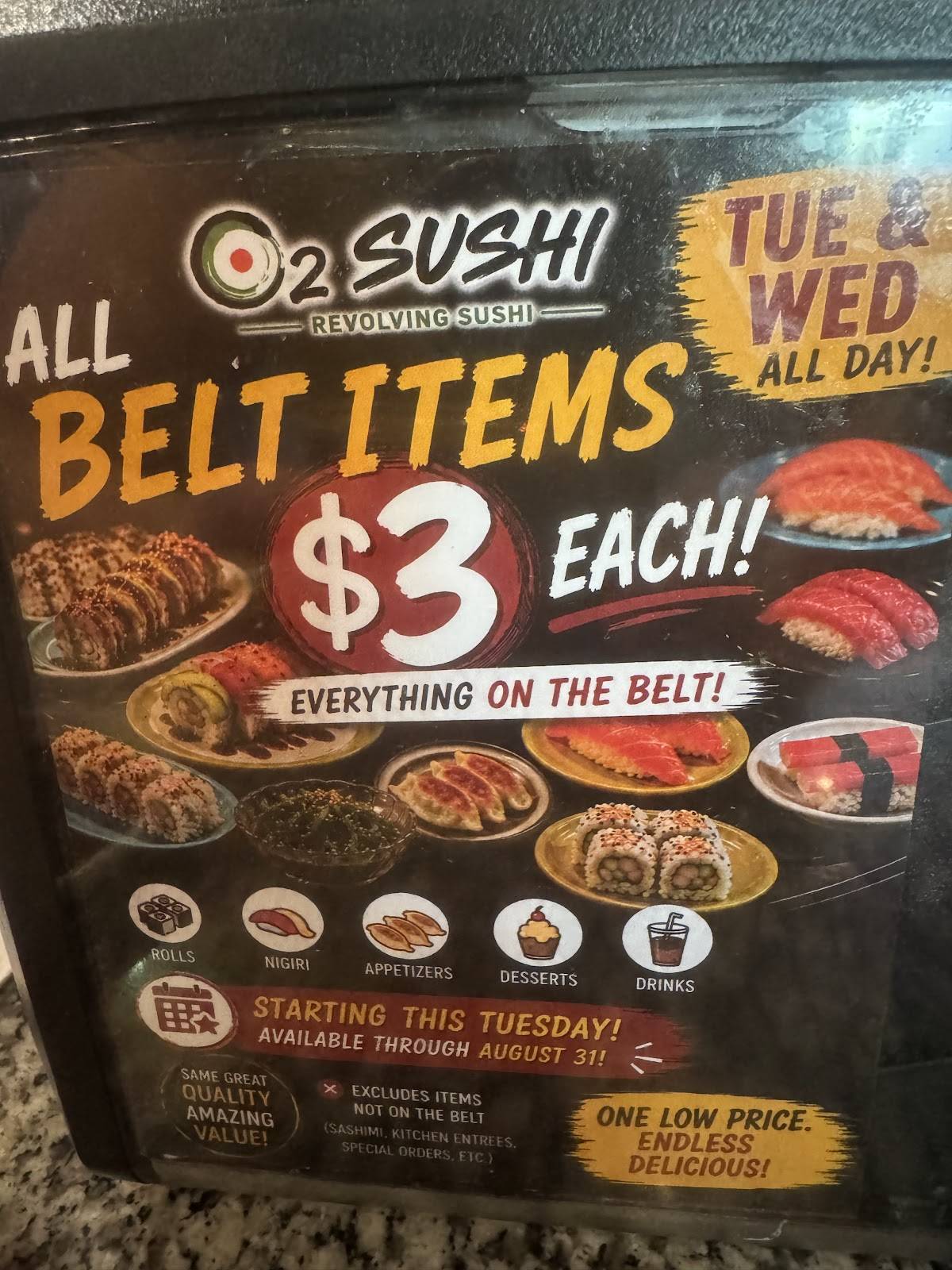 O2 Sushi Phoenix меню