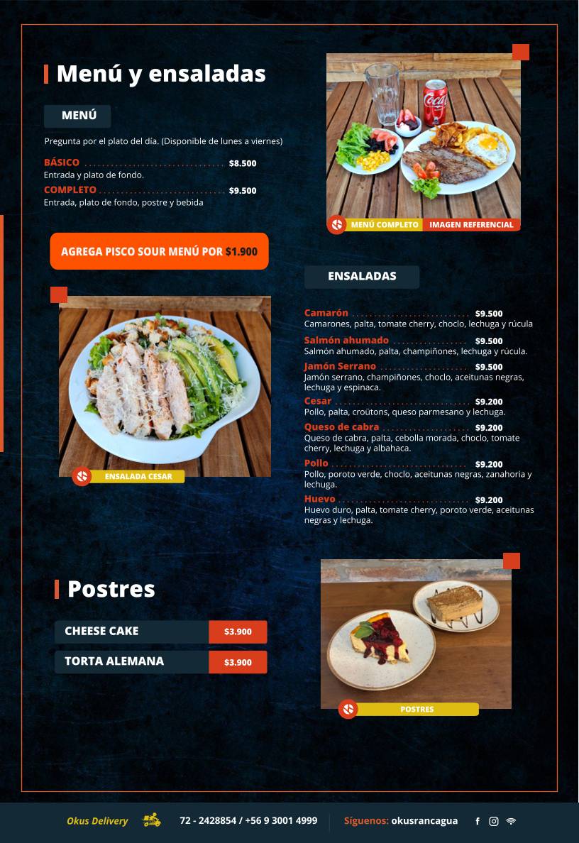 Okus Restobar меню