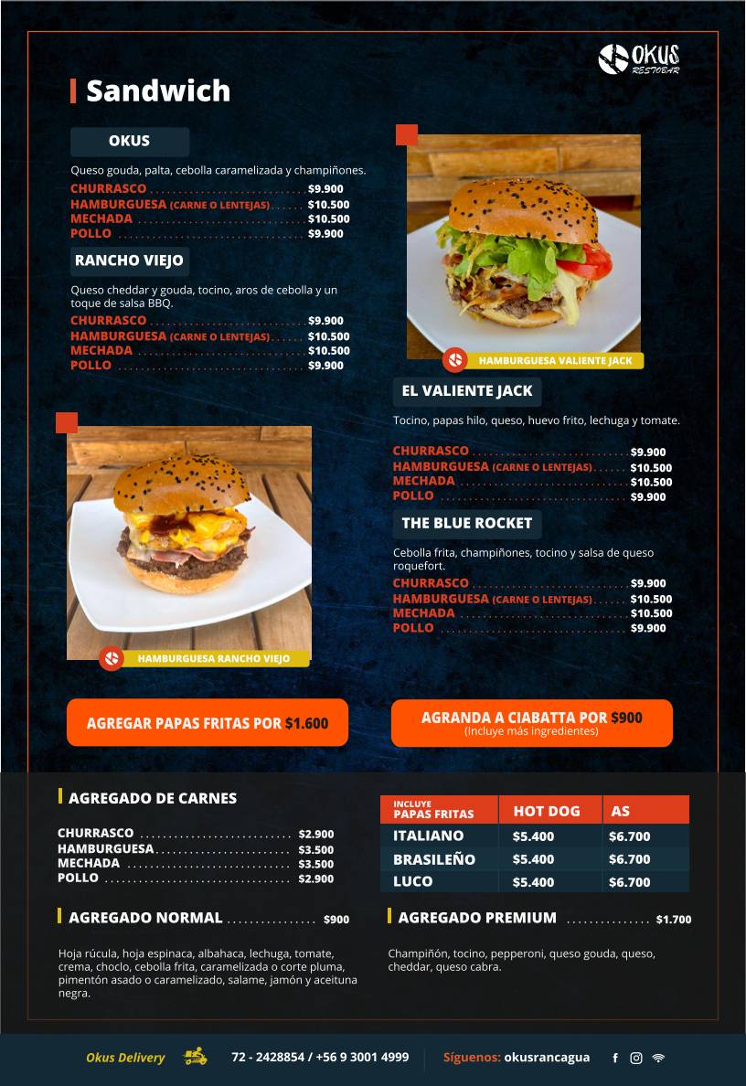 Okus Restobar меню
