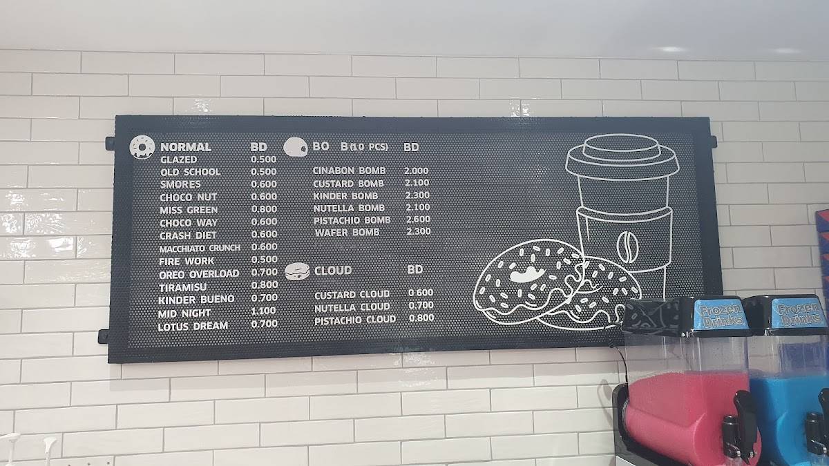 Onut donut cafe меню