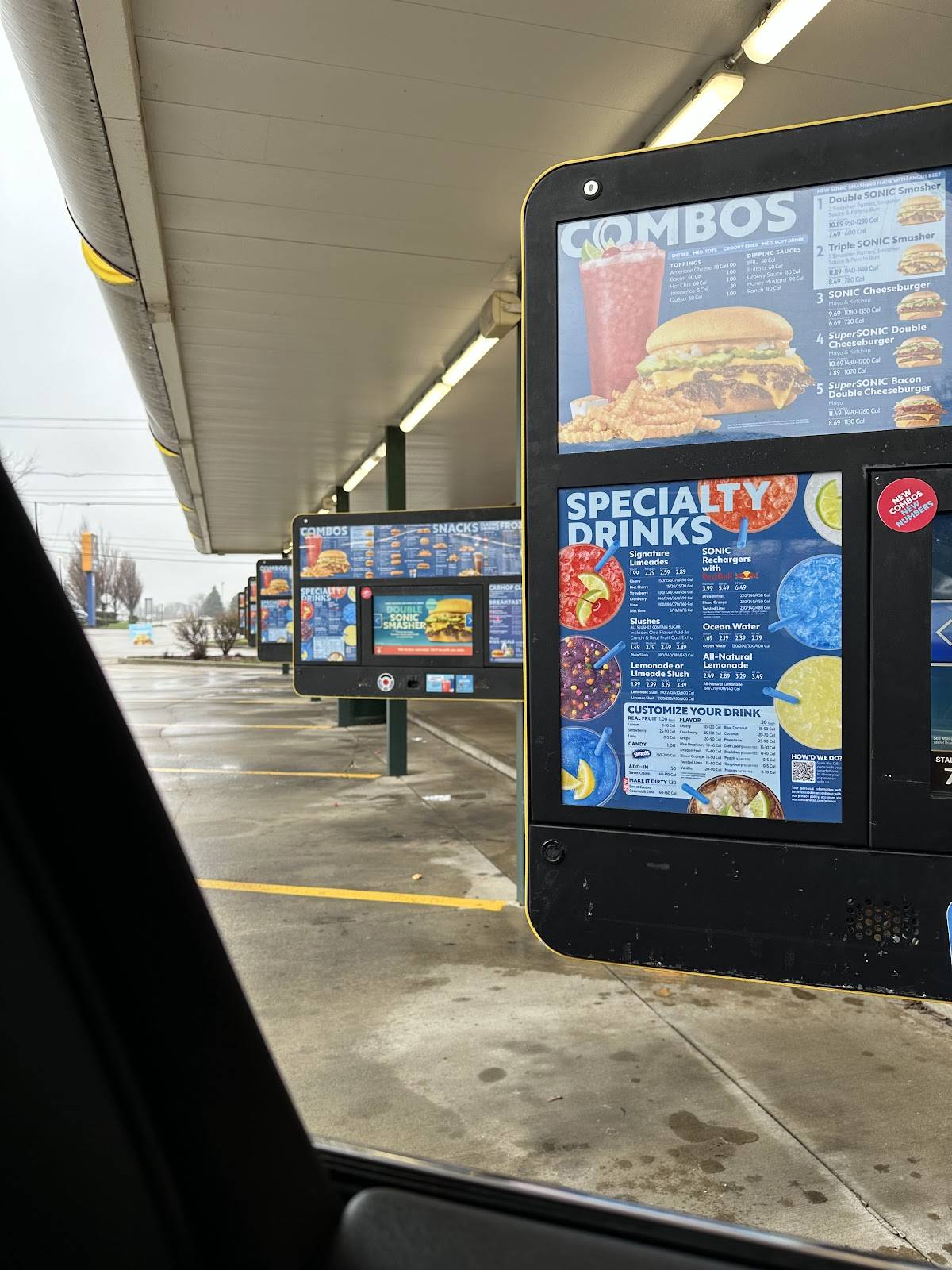 Sonic Drive-In меню