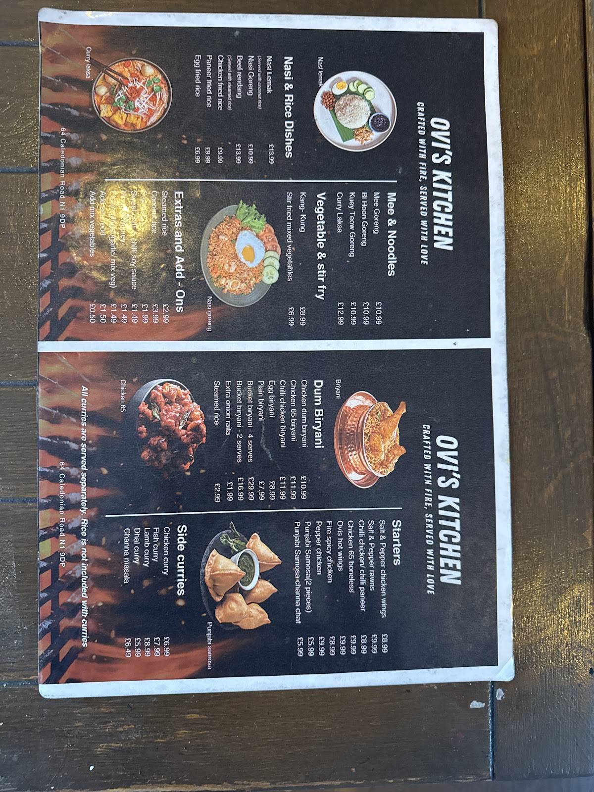 Ovi's Kitchen меню