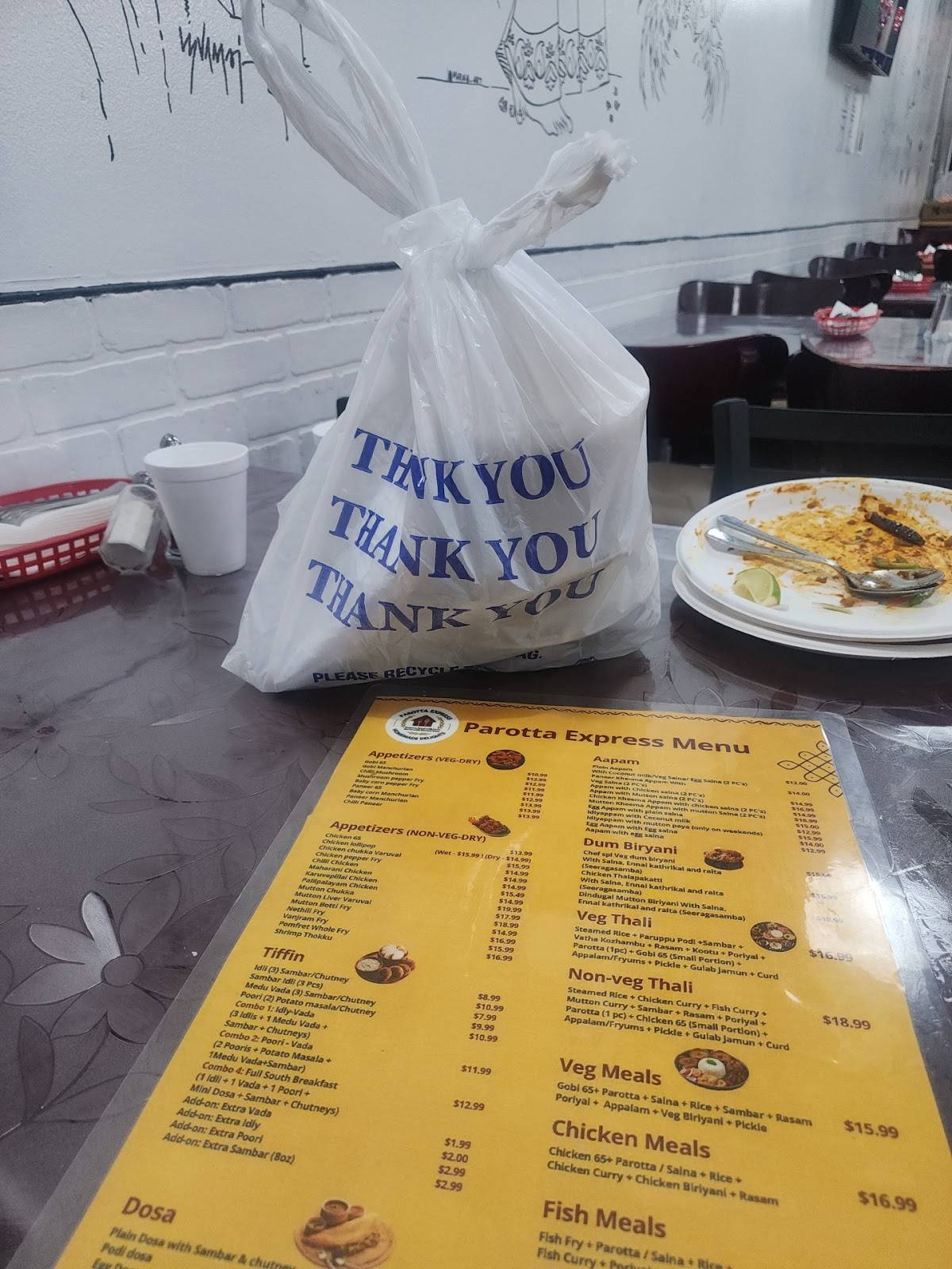 PAROTTA EXPRESS меню