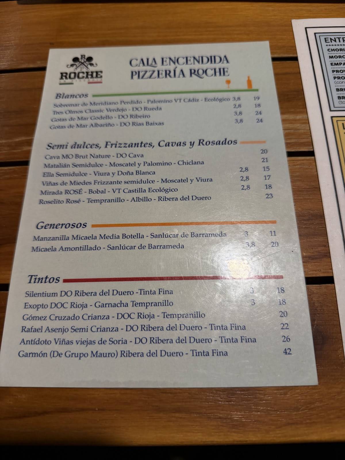 Parrilla/Pizzería Roche меню
