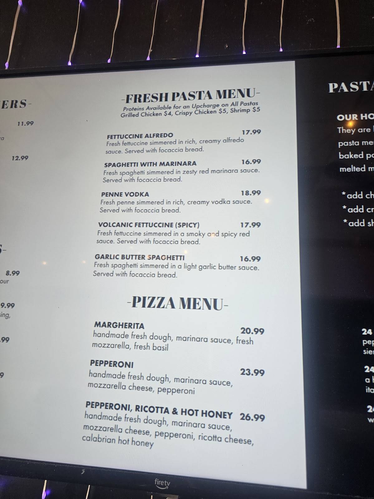 Pasta 209 меню