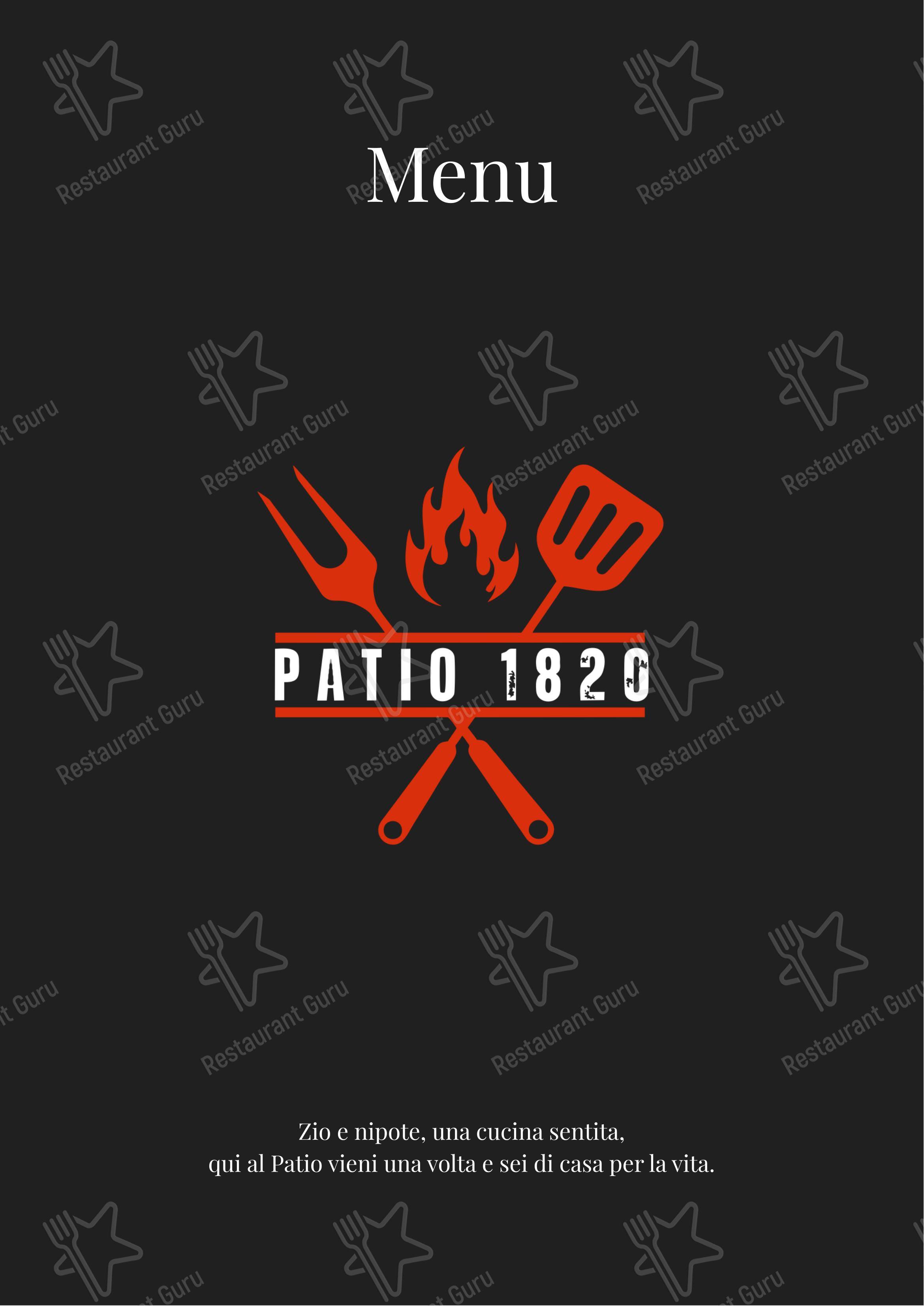 Меню напитков ресторана Patio Ristorante - Pizzeria - Carni selezionate