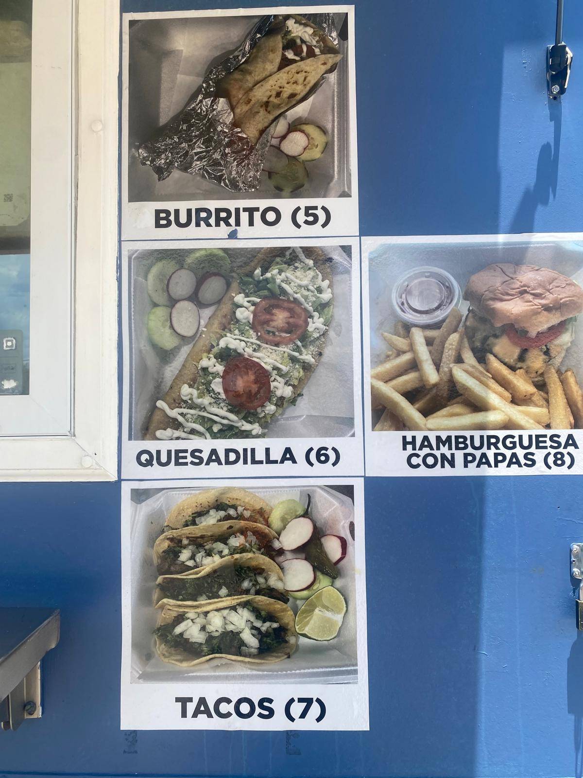 Paty’s tacos меню