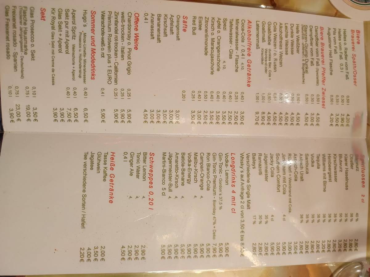 Pils Inn меню