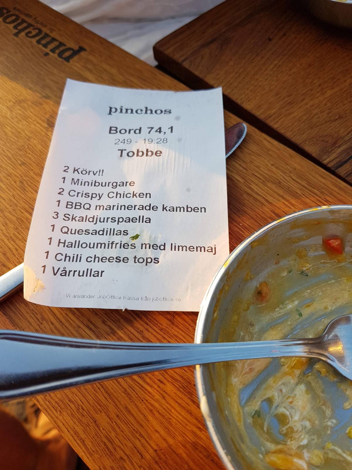 Pinchos Visby меню