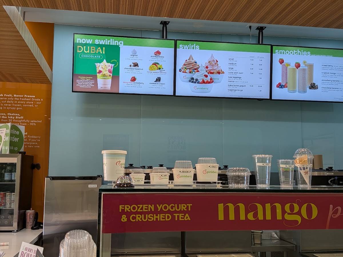 Pinkberry меню