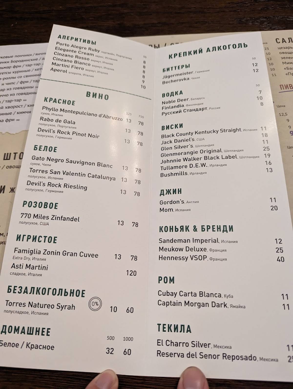 Пивной ресторан BeerHouse меню