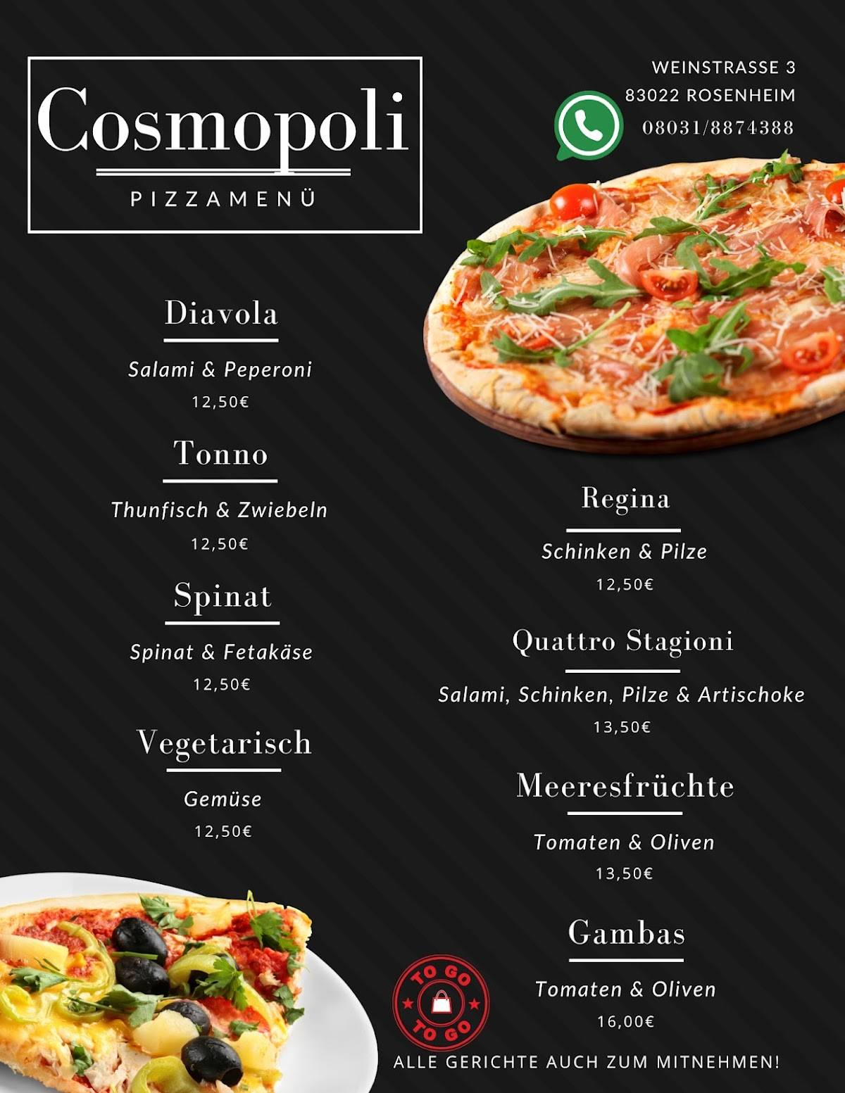 Pizza Cosmopoli меню