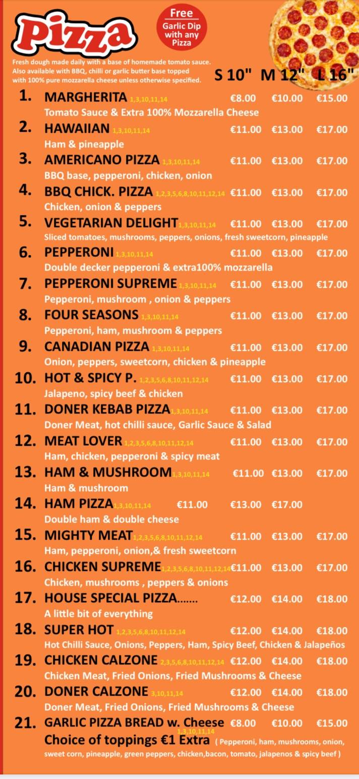 Pizza House меню