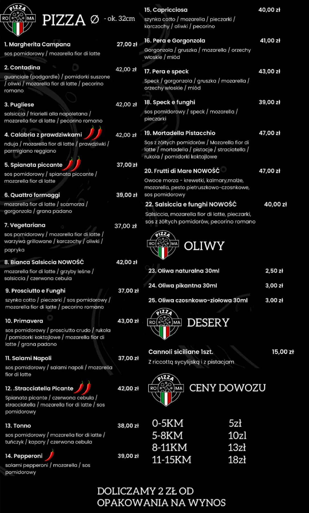 Pizza Roma (only delivery) меню