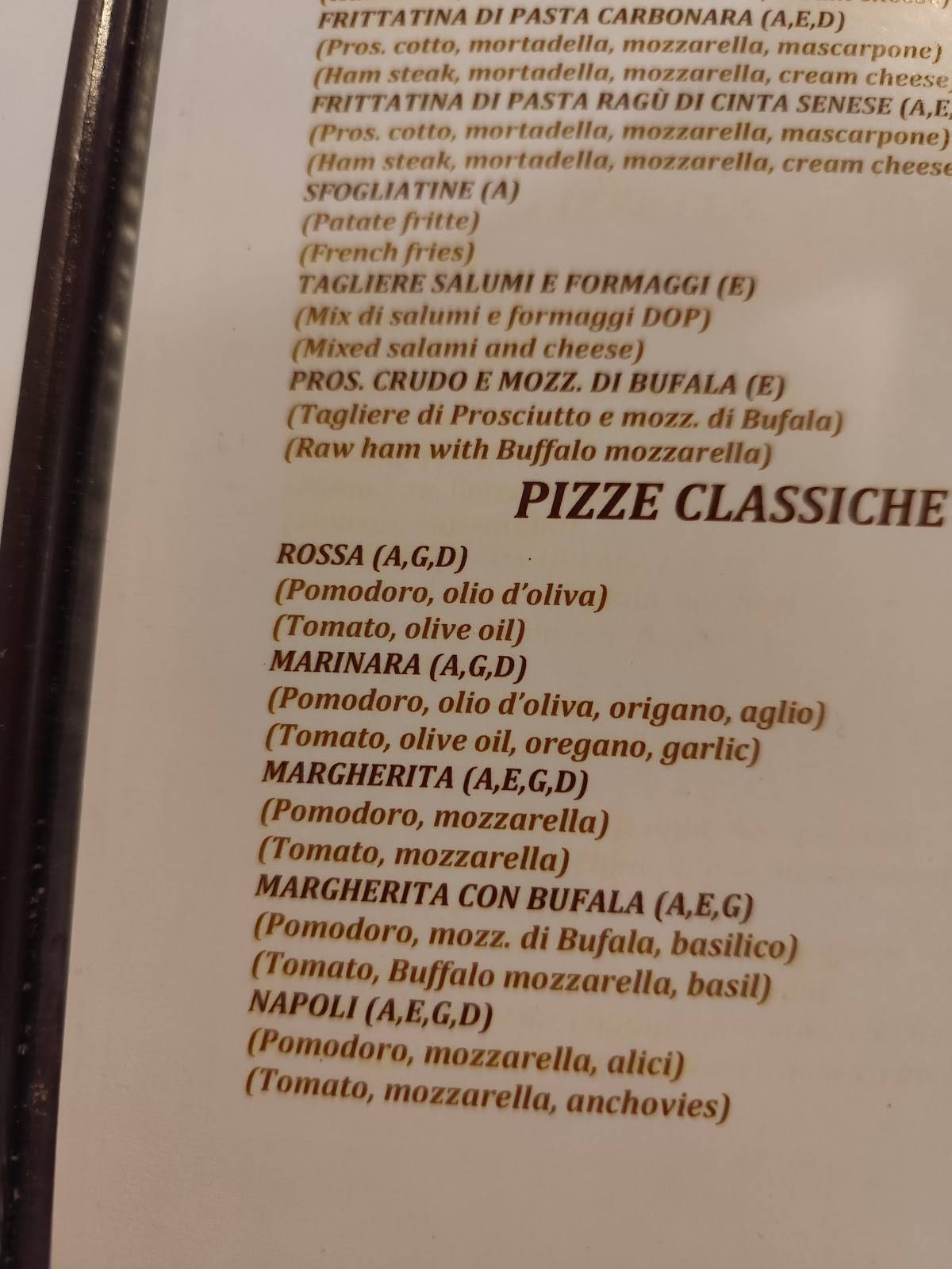 Pizzeria 72 Ore меню